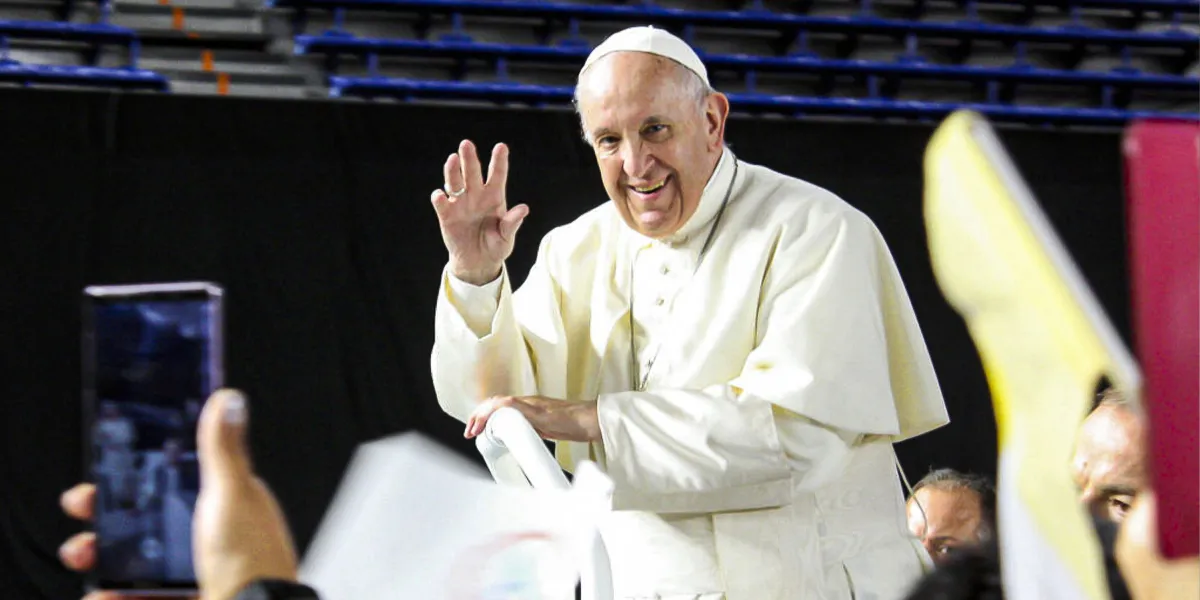 The Vatican has released its first photo of Pope Francis since he was hospitalized.