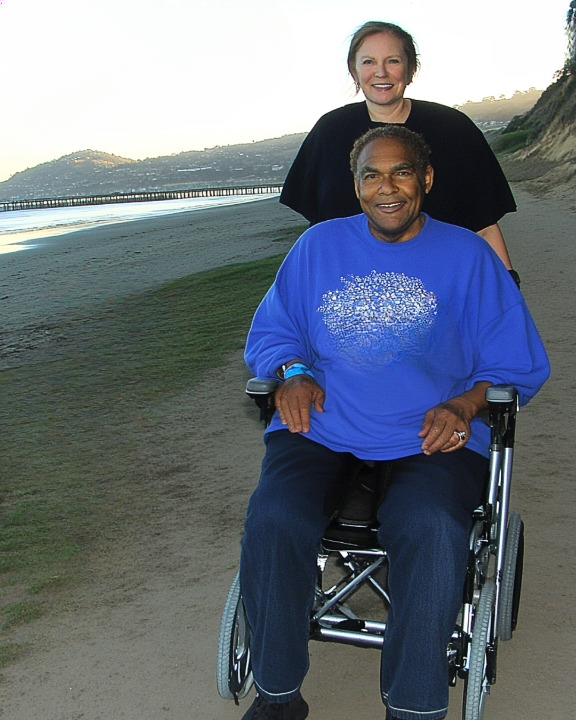 After years of caring for her disabled husband, a woman one day happens to see him playing golf.