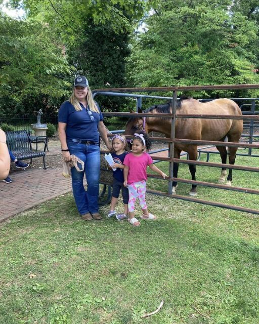 When one of the little girls said something that made her cold, she brought them to see the horse.