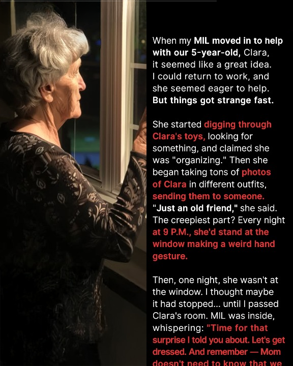 My MIL Moved in to Help — I Discovered Her Flashing Strange Signals at the Window Every Night, and the Truth Shook Our Family