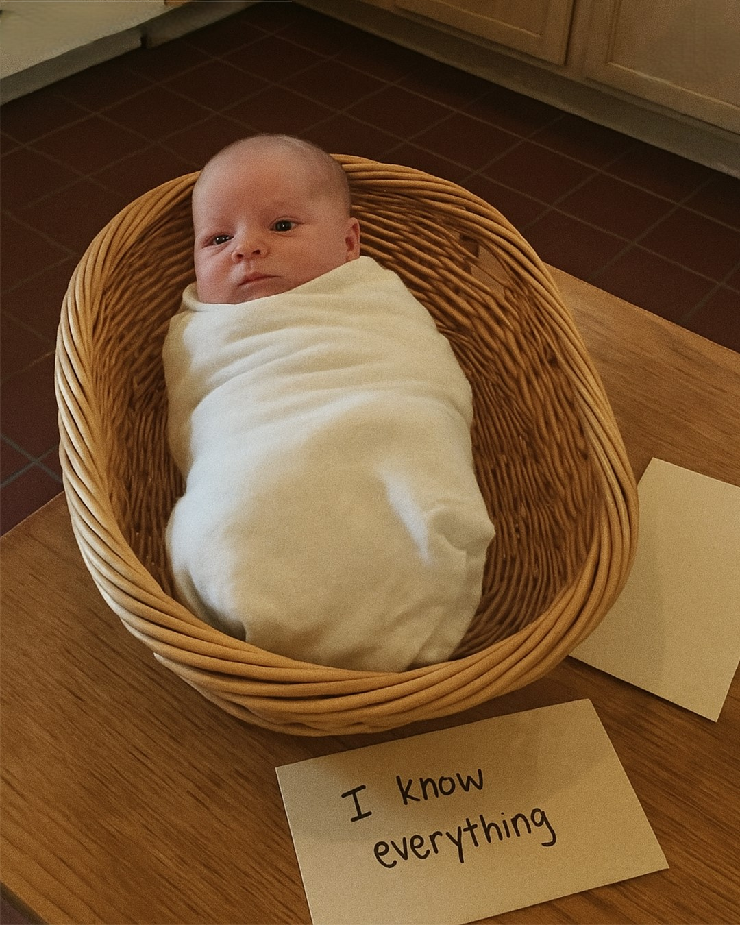 Husband Returns from Business Trip and Finds His Newborn Baby on the Table—With Two Mysterious Notes Beside Her
