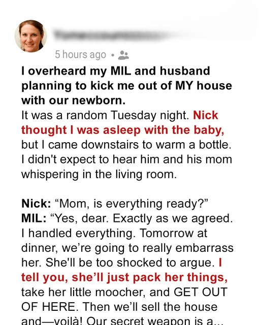 My Husband And MIL Were Planning To Take Our Baby Away — I Overheard Everything And Filed For Divorce That Night