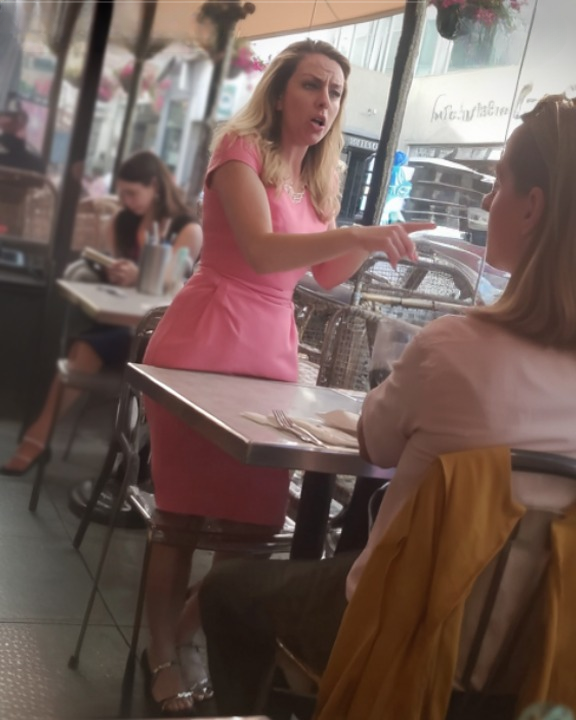 After demanding that we stop using sign language, the entitled mother was publicly served by a waiter.