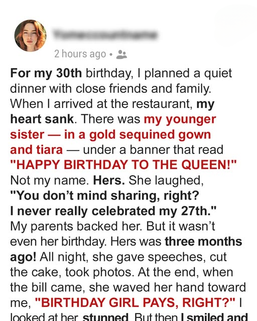 My Sister Stole My Birthday Party — What She Did Next Was Unforgivable