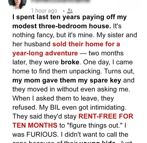 She Let Her Sister’s Family Move In — What They Did Behind Her Back Was Unforgivable