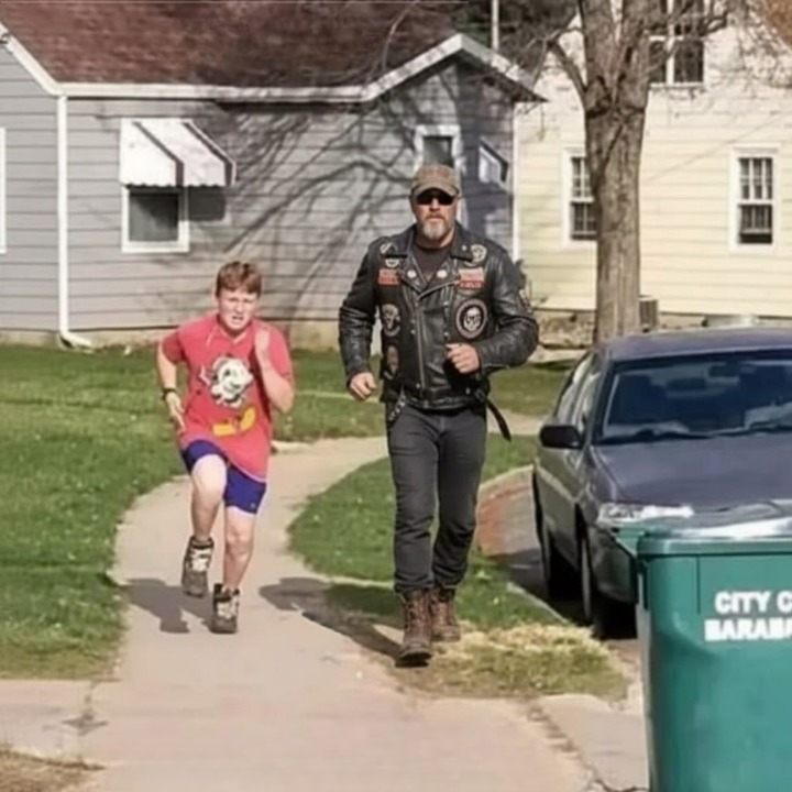 A biker has been jogging with my autistic son every morning — and I finally discovered the reason why!